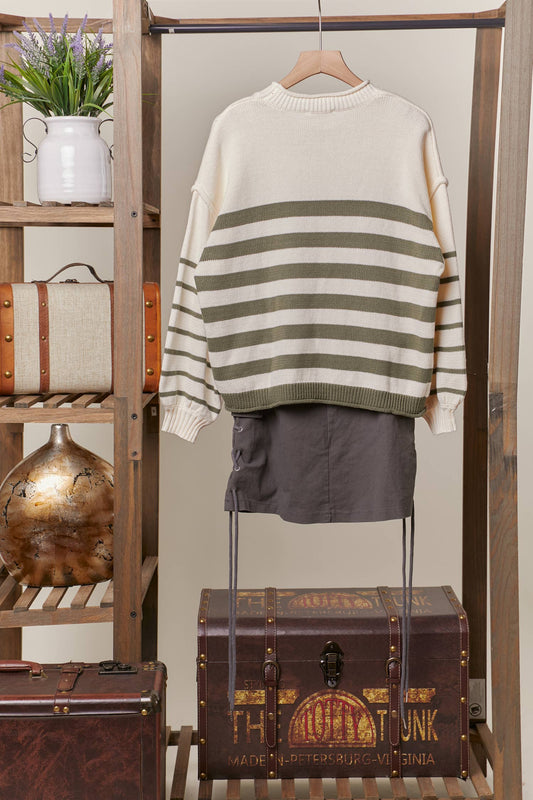 Stripe Loose Fit Sweater