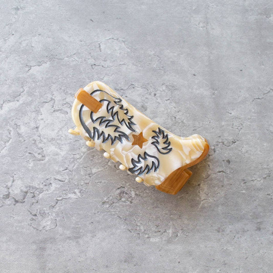 Eco Western Cowboy Boots Hair Claw Clip
