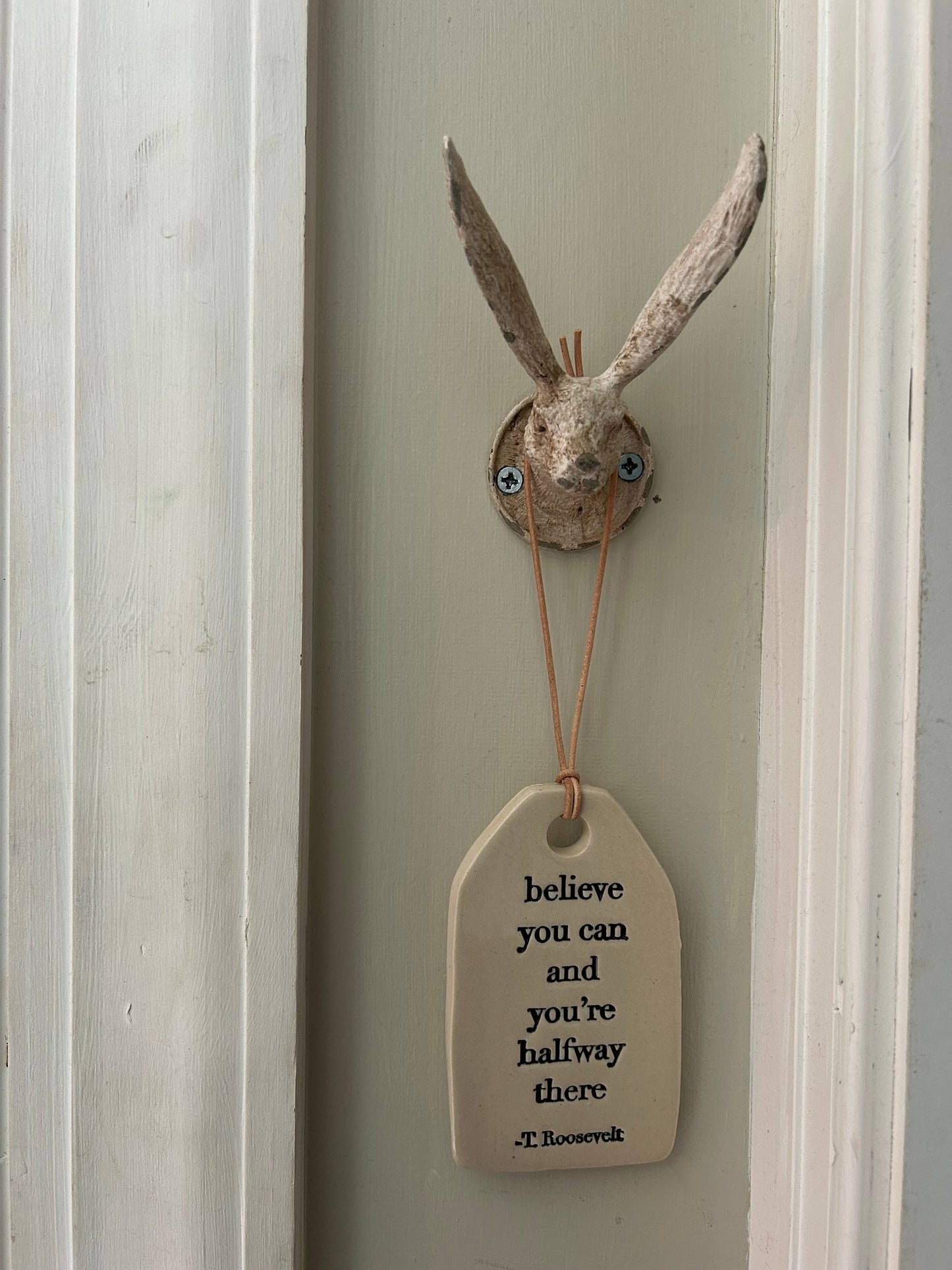 Happiness Is the Greatest Skill Ceramic Quote Tag