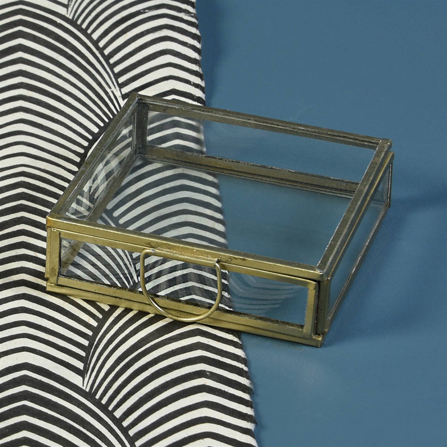 Monroe Flat Square Box - Petite - Brass