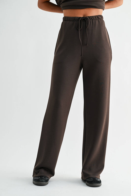 Simple Scuba Wide-Leg Pant