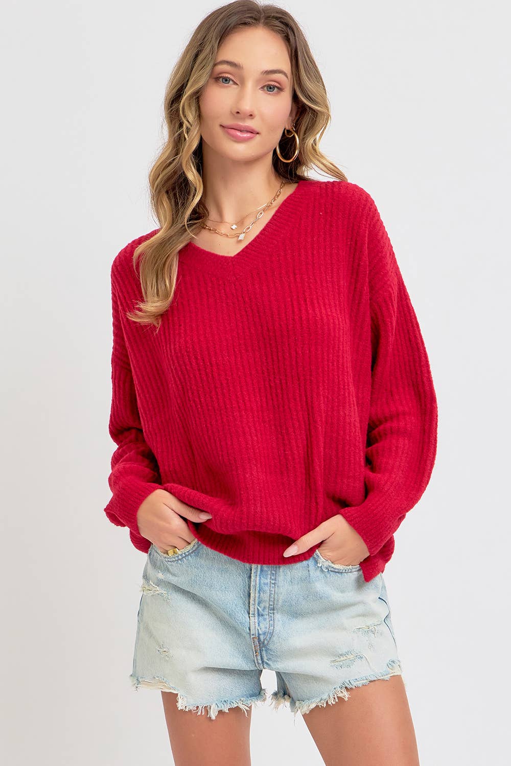 EVERYDAY CASUAL SWEATER: Brown / Contemporary / L
