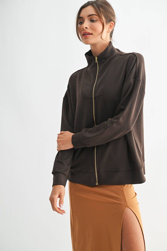 Laguna Gold Trim Scuba Zip-Up Jacket