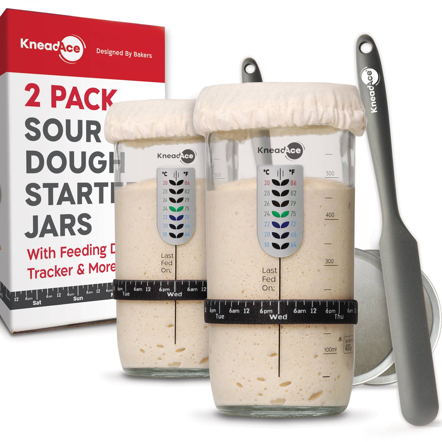 KneadAce® 24oz Sourdough Starter Jar