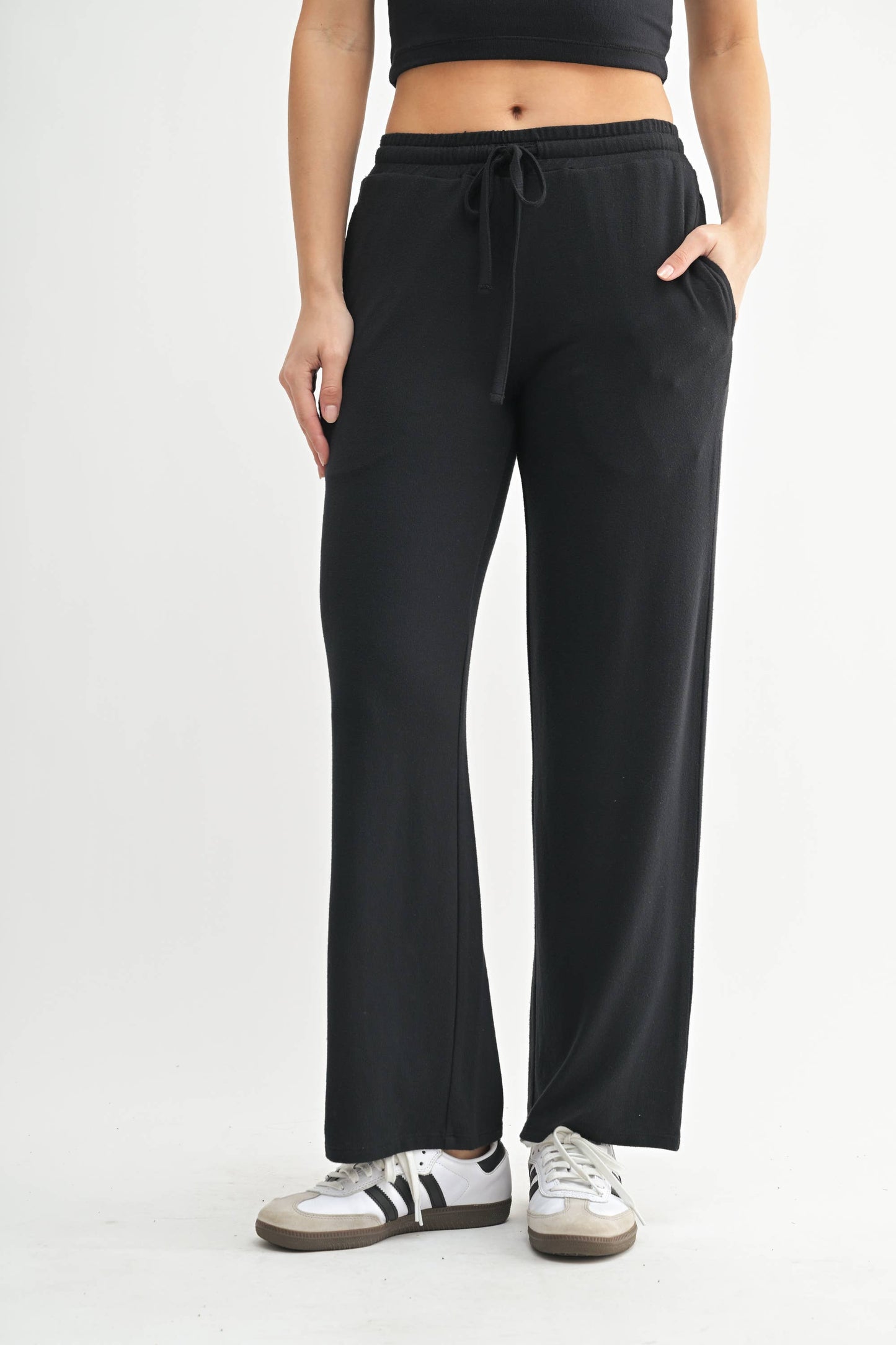 Brushed Wide Leg Lounge Pants