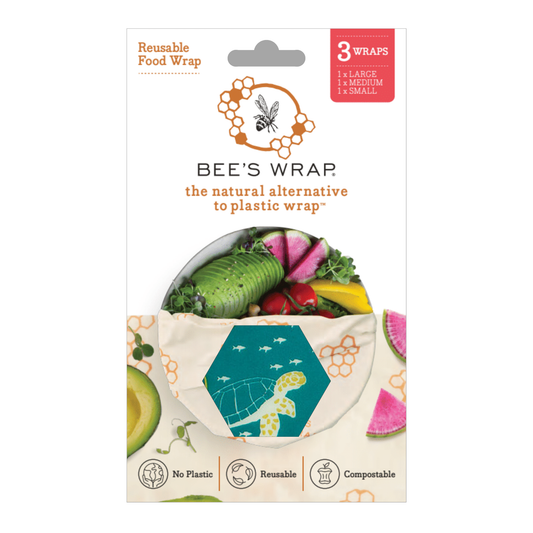 Assorted 3 Pack Bees Wax Wrap - Oceans