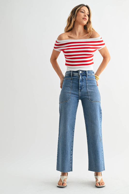 Utility Wide Leg Jeans
