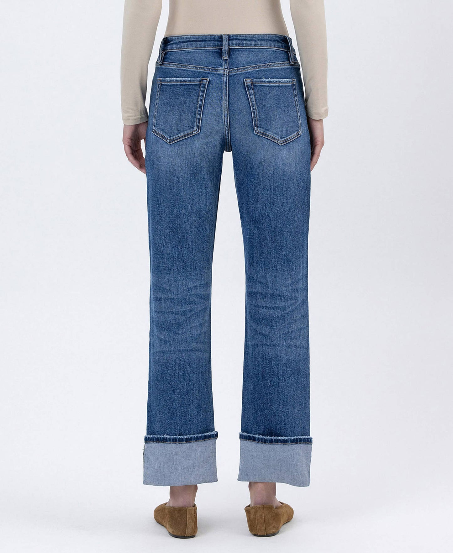 Classic Ankle Cuff High Rise Jean