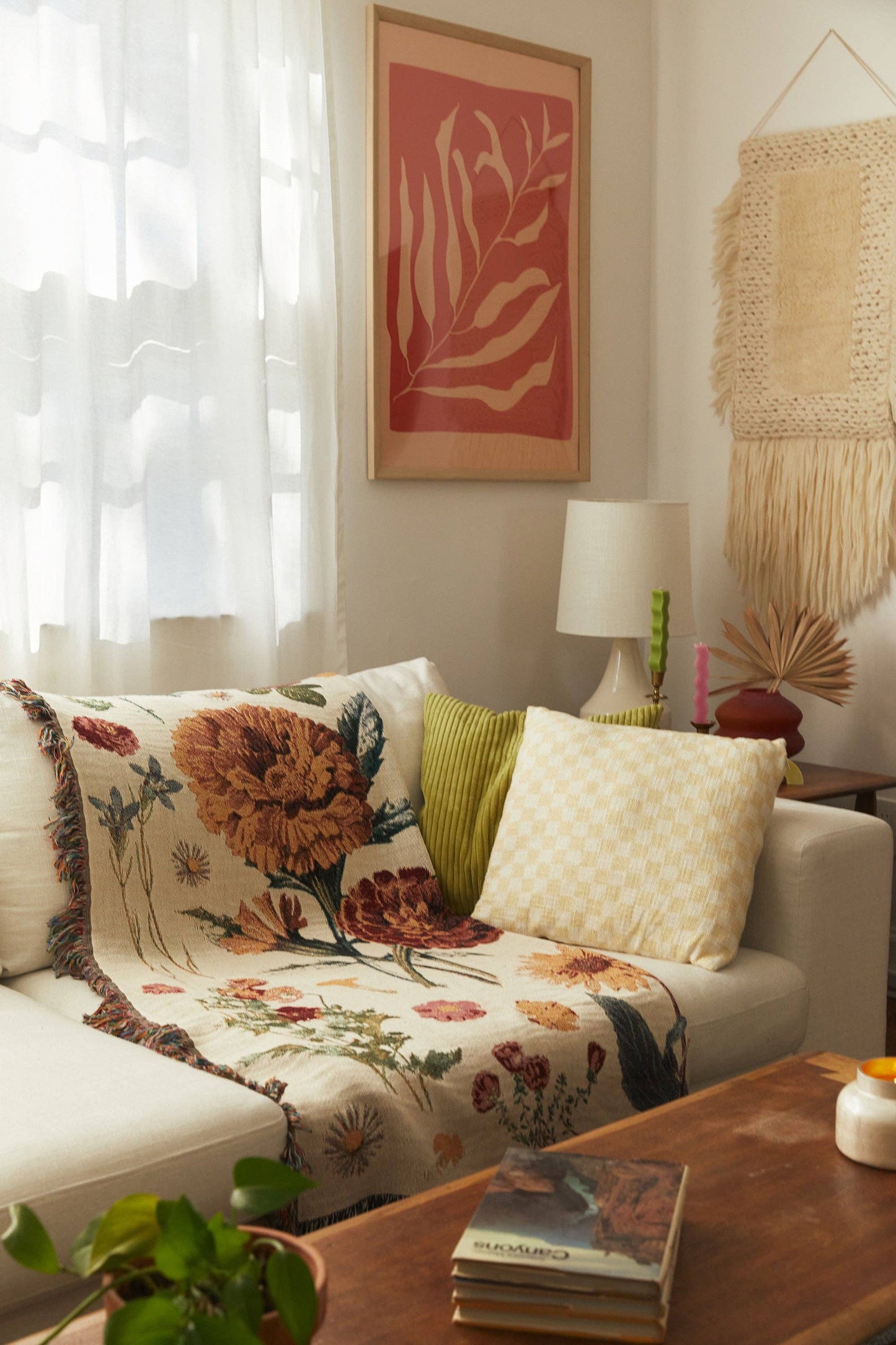 Vintage Floral Throw Blanket