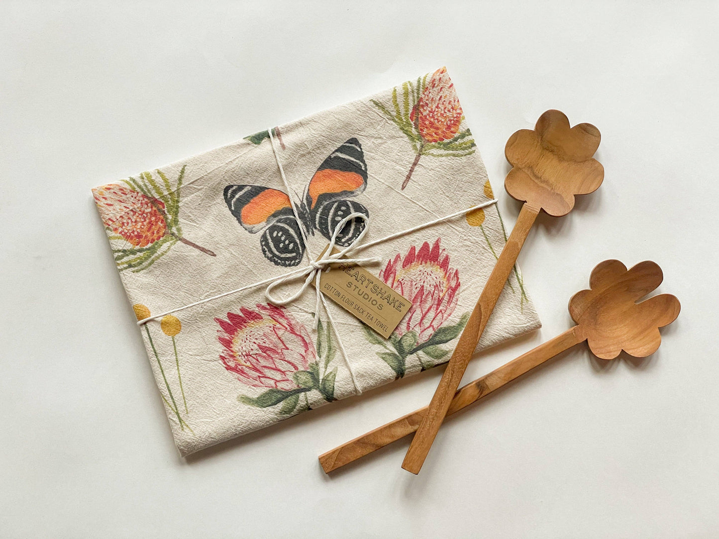Protea Butterfly Tea Towel