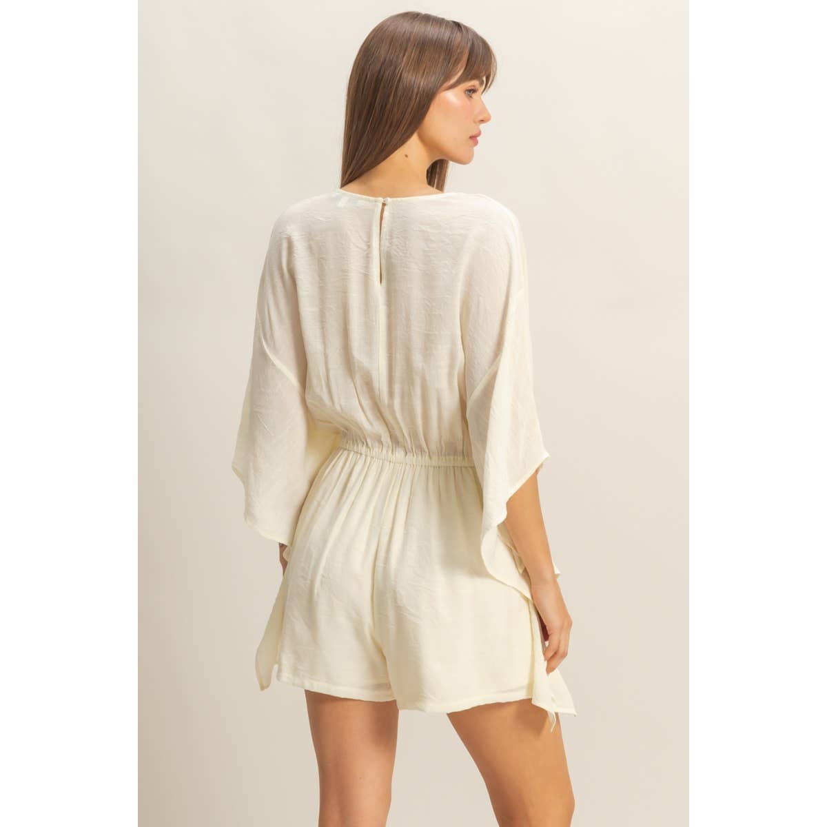 V-Neck Romper Tie Waist