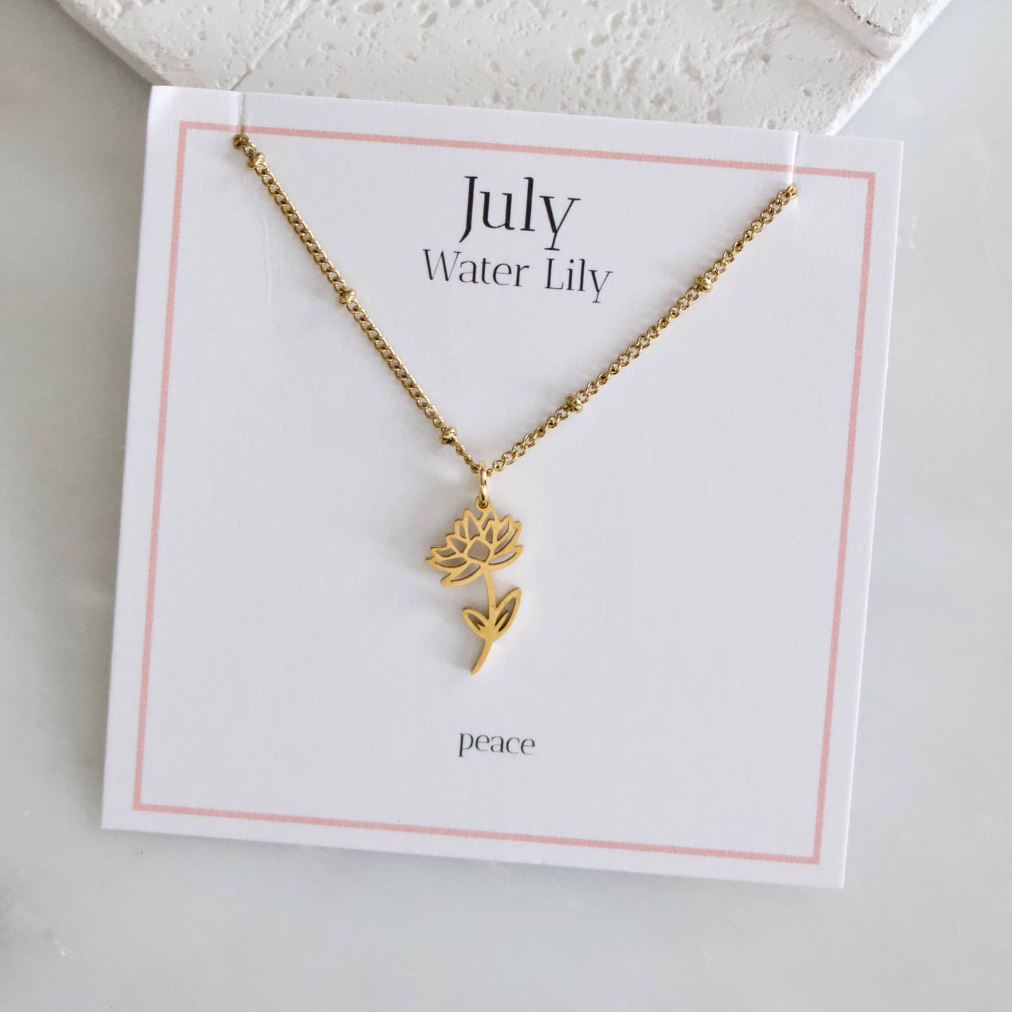 Birth Flower Necklaces - Waterproof