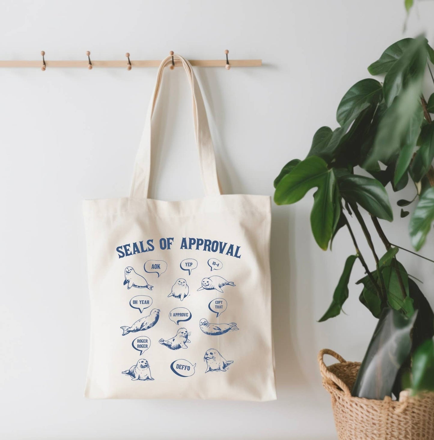 Seals Of Approval Small Canvas Tote Bag