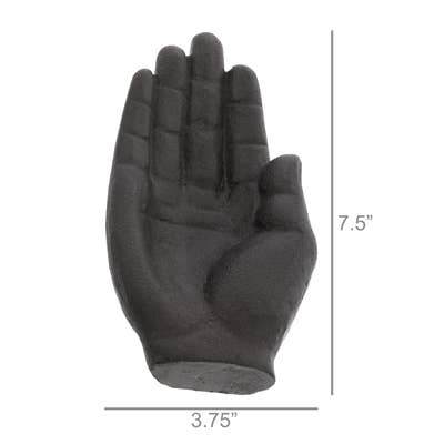 Single Hand Tray, Cast Iron - Black