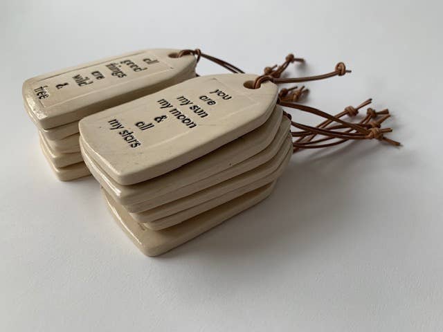 Ceramic Quote Tag: all good things
