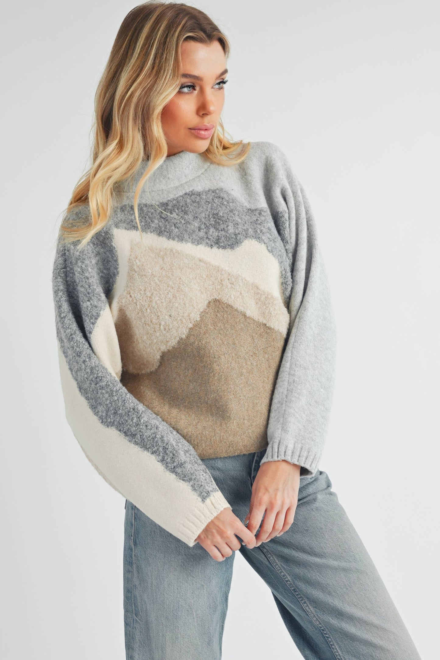Topanga Cozy Mock Neck Sweater