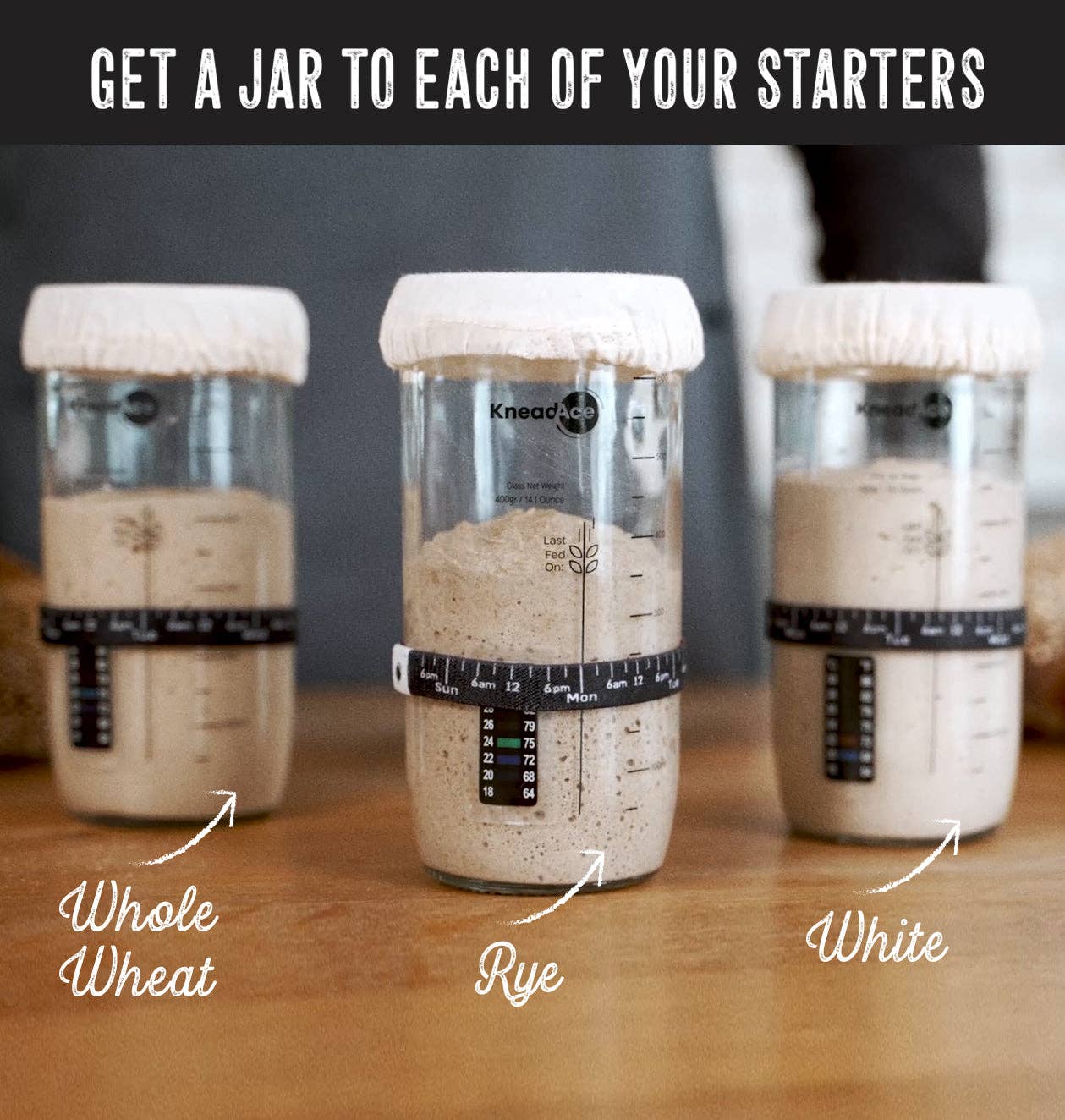 KneadAce® 24oz Sourdough Starter Jar