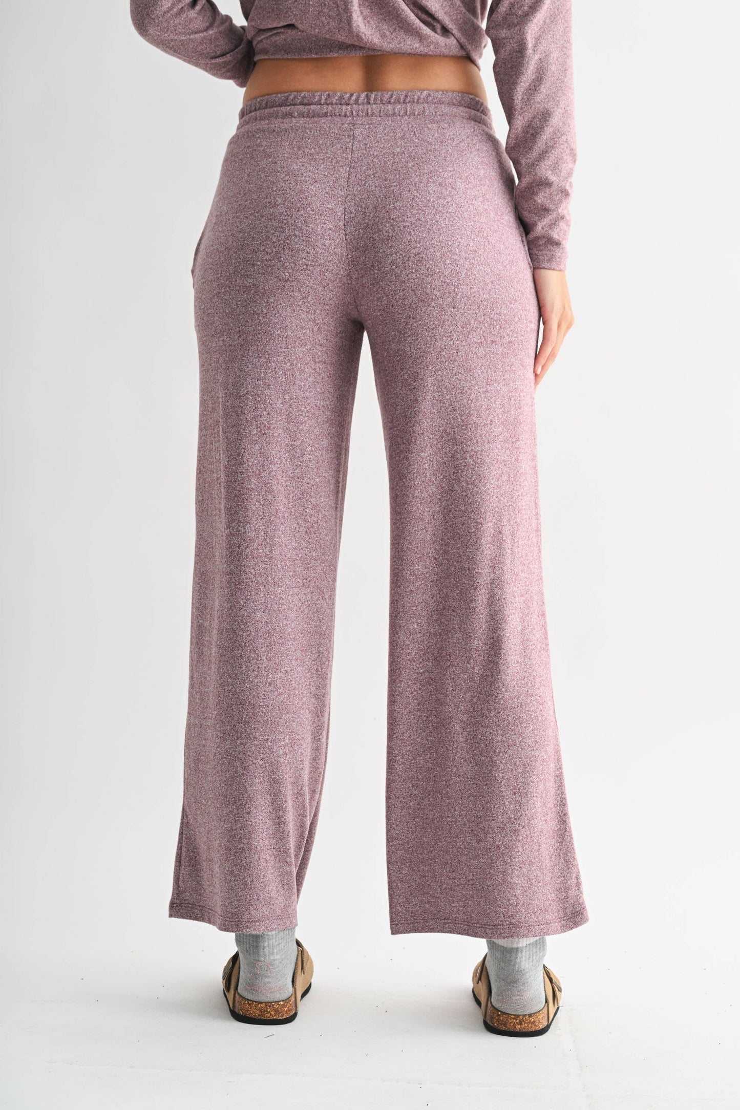 Brushed Wide Leg Lounge Pants