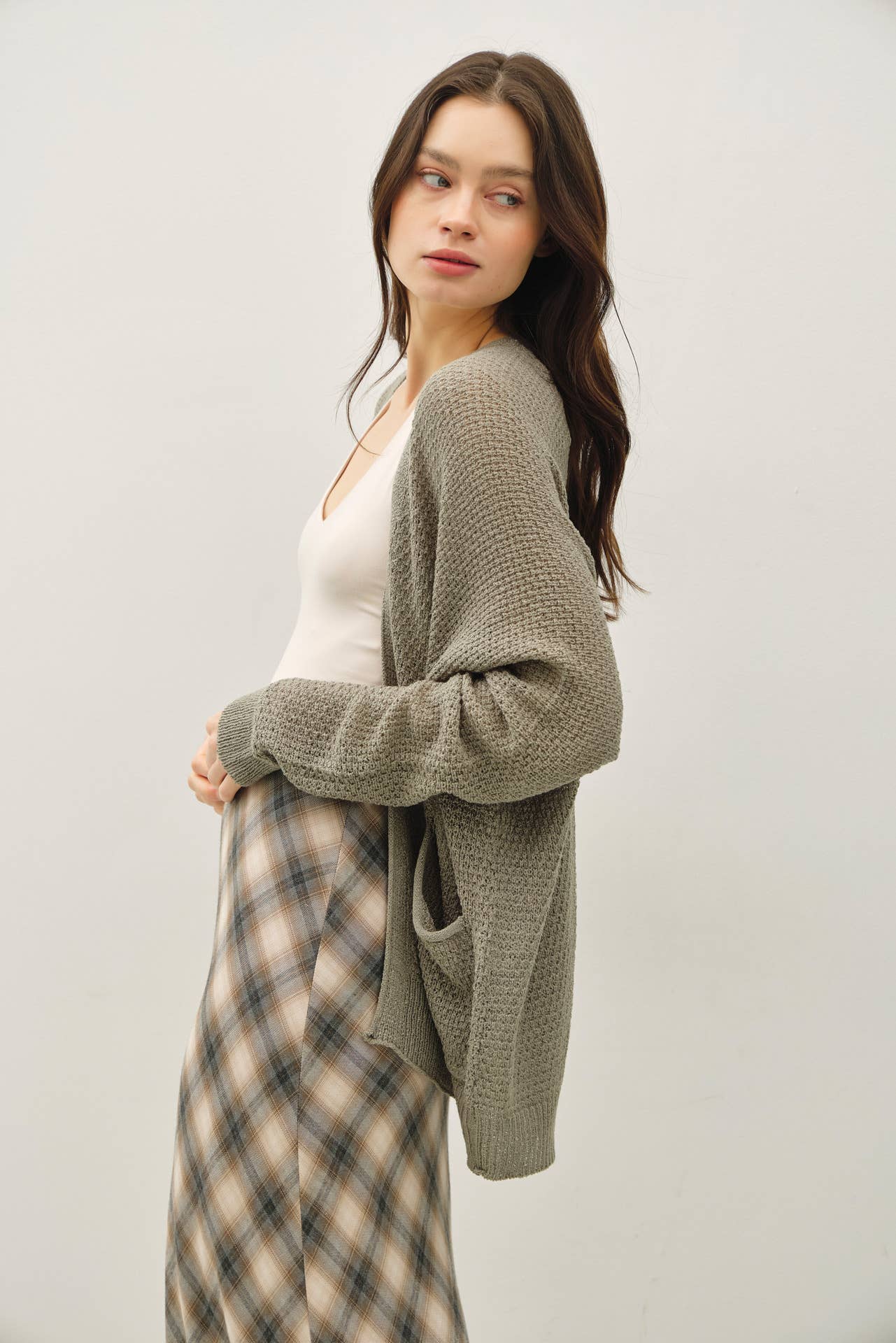 Cropped Kimono Crochet Cardi