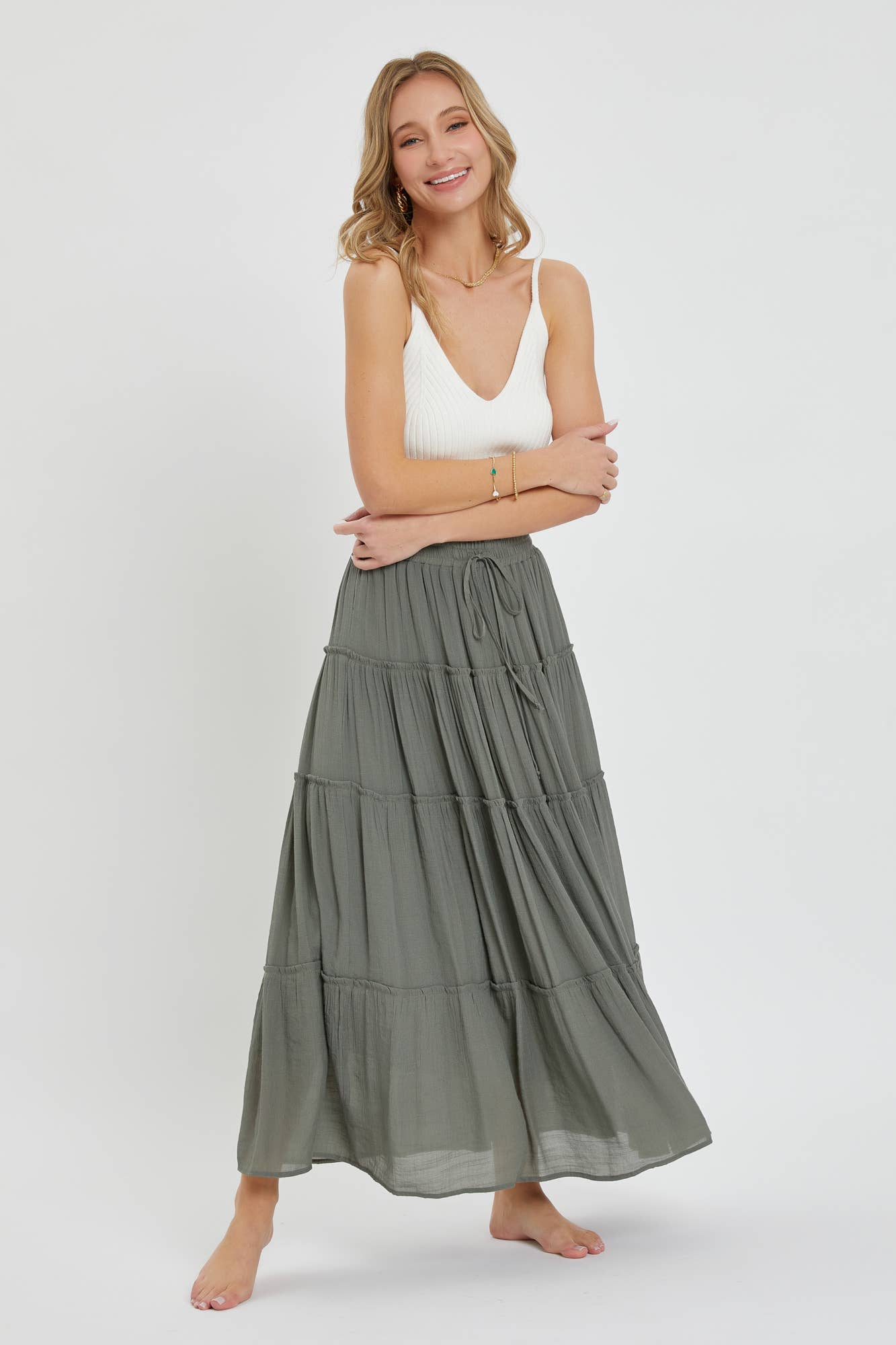 BESTSELLER TIERED MAXI SKIRT