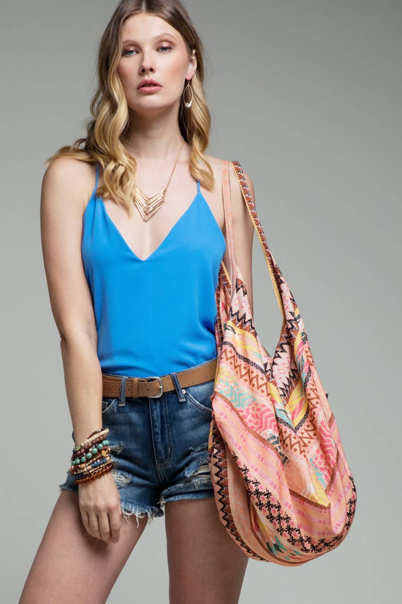 Ethnic Pattern Hand Block Boho Bag