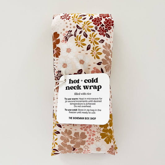 Hot & Cold Therapy Neck Wrap - Earth Tone Florals