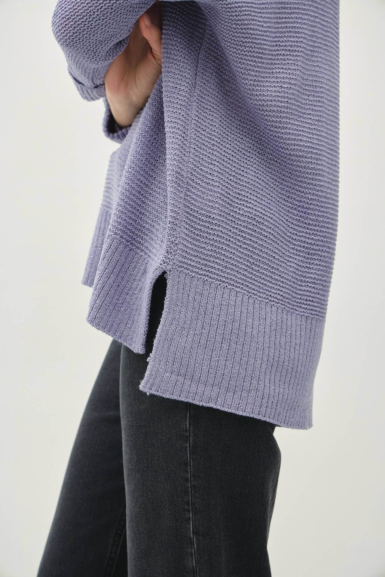 V Neck Dolman Sleeve Sweater
