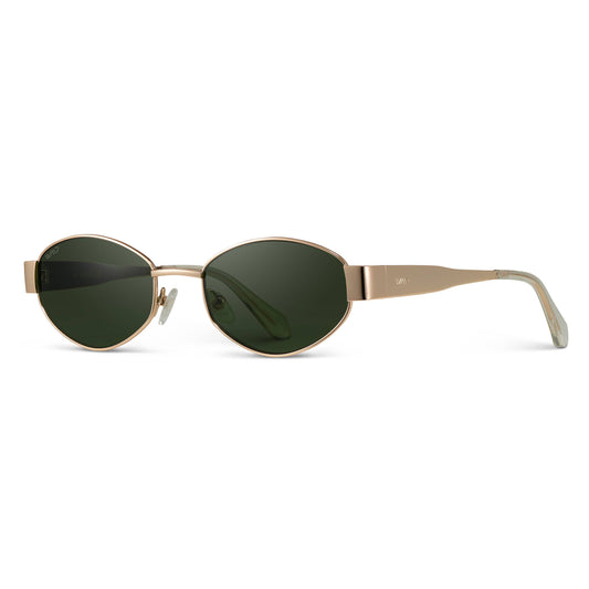 Verona - Small Oval Metal Frame Sunglasses