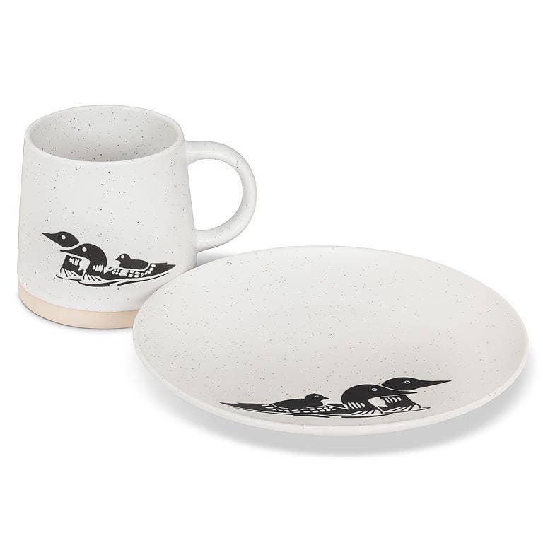 Small Plate with Loons