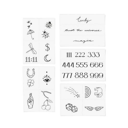 Lucky Girl Temporary Tattoo Pack