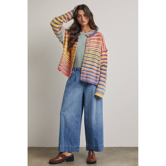 Sunset Stripe Knit Cardigan