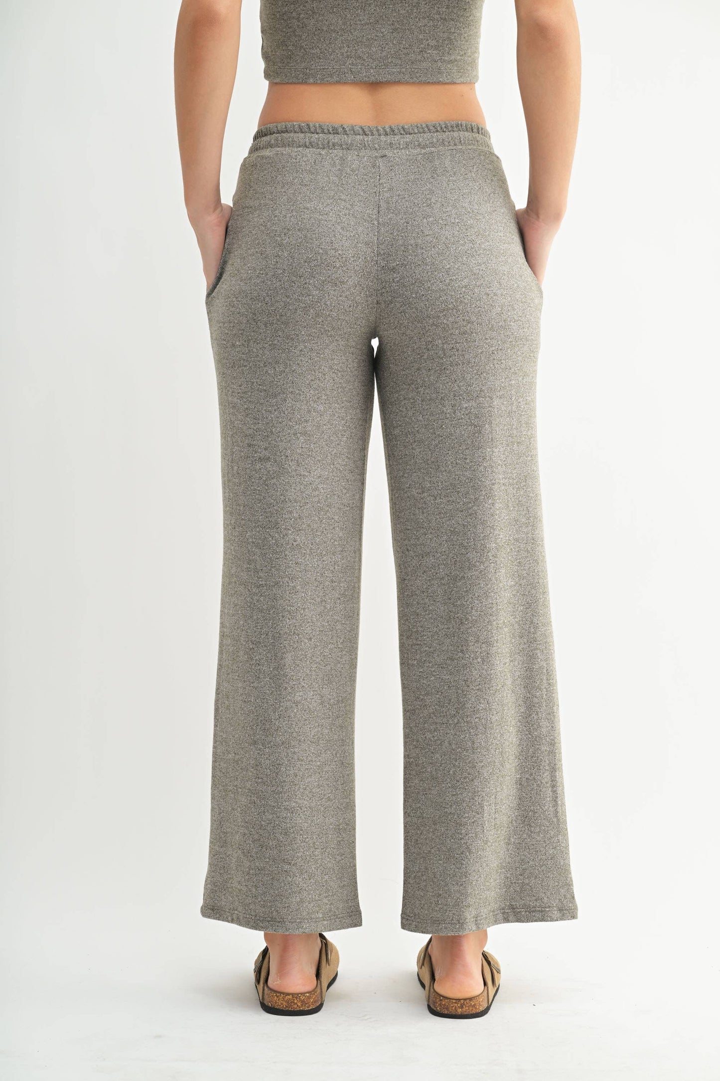 Brushed Wide Leg Lounge Pants