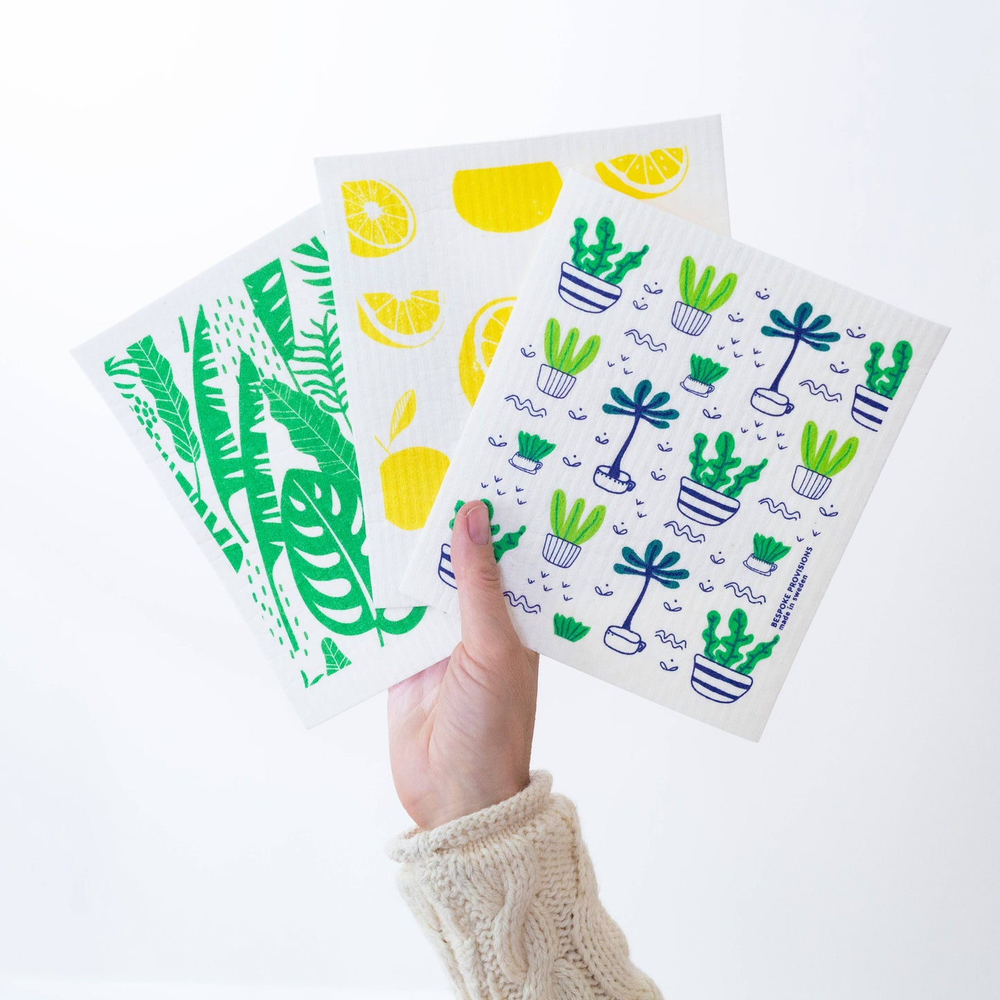 Tropical Leaves Swedish Dishcloth