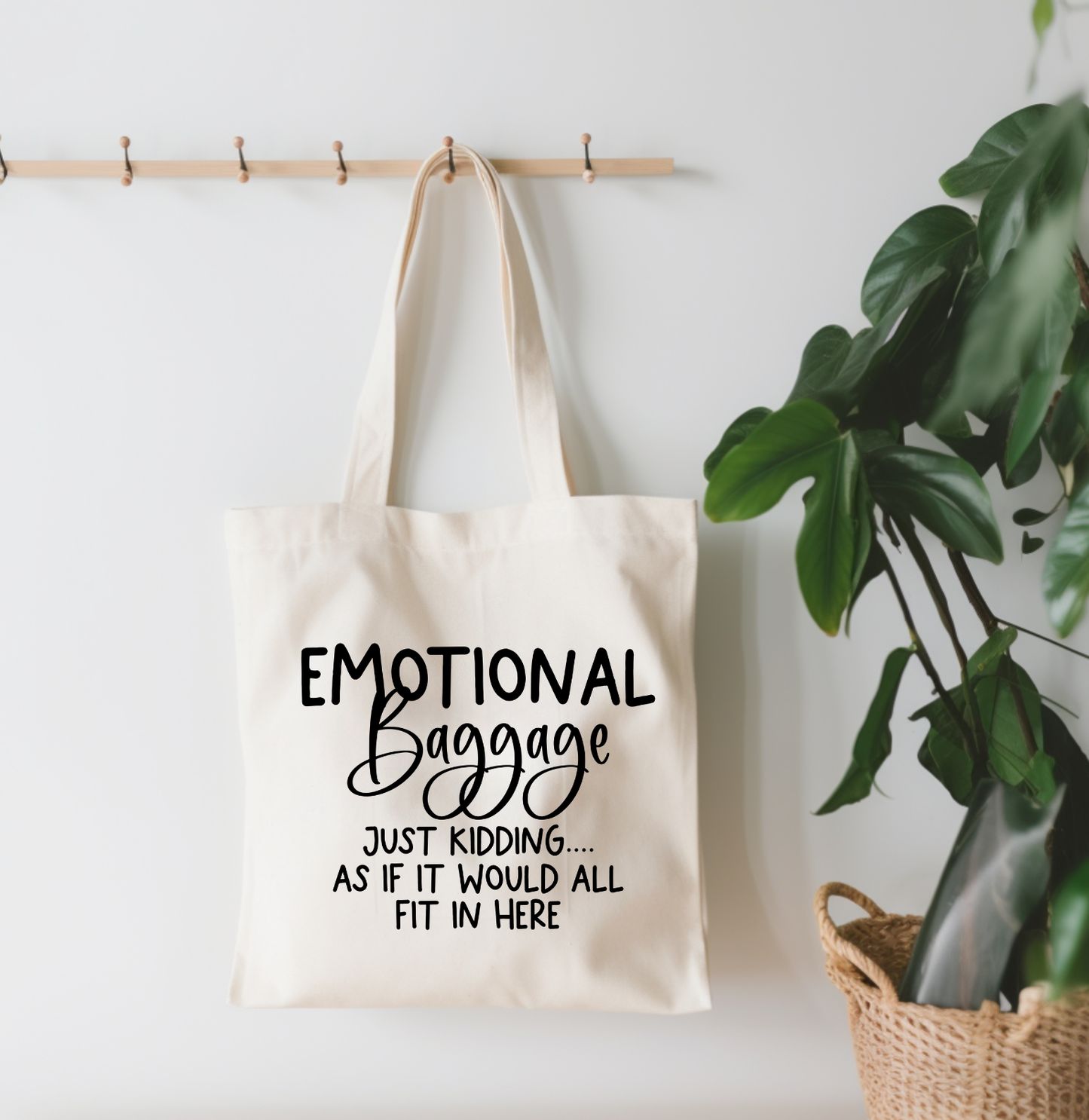Emotional Baggage Small Canvas Tote Bag