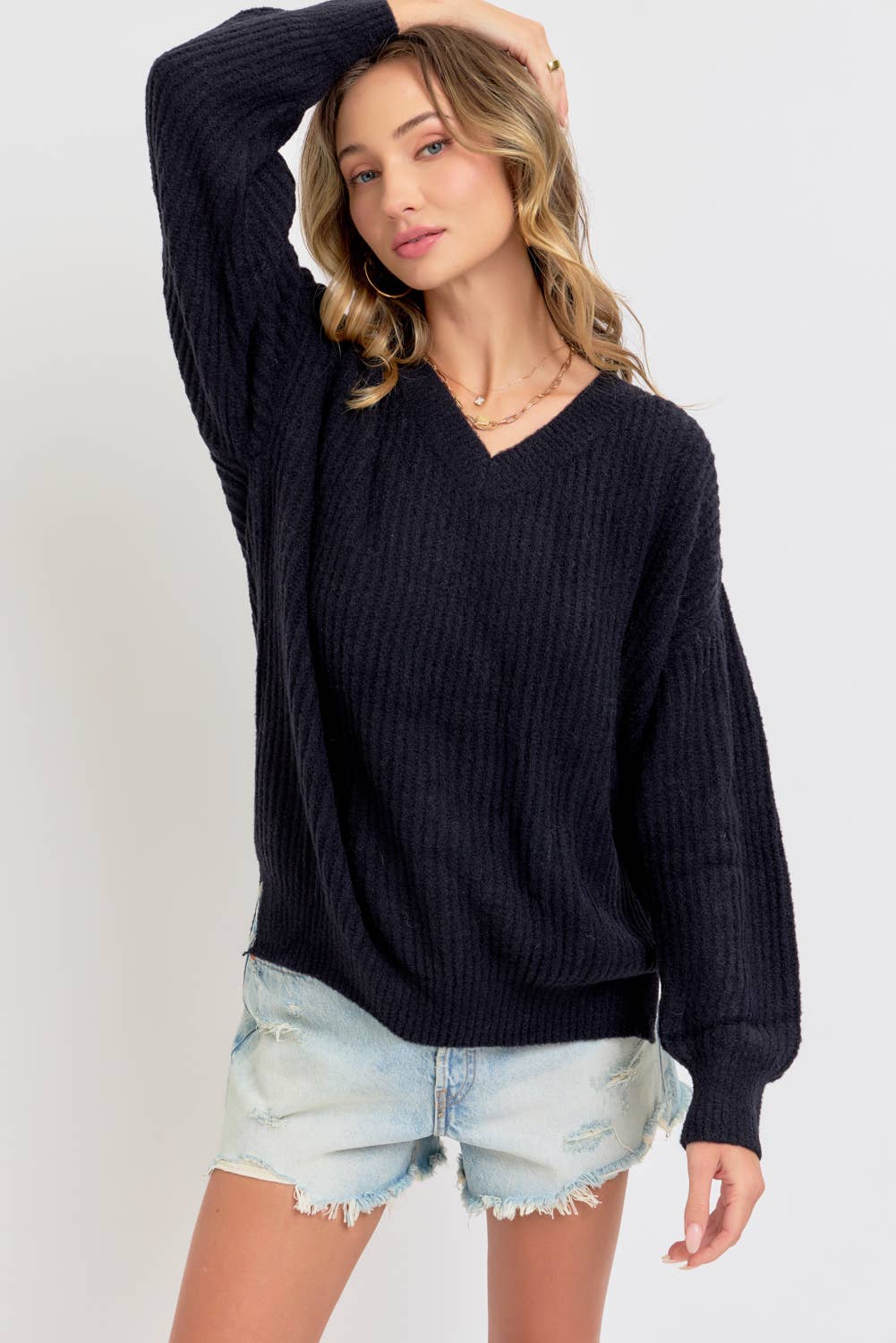 EVERYDAY CASUAL SWEATER: Brown / Contemporary / L