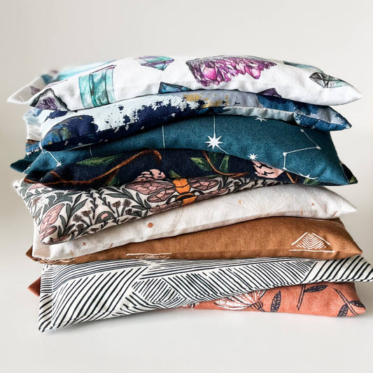 Lavender Eye Pillow - Gray Floral Relaxation