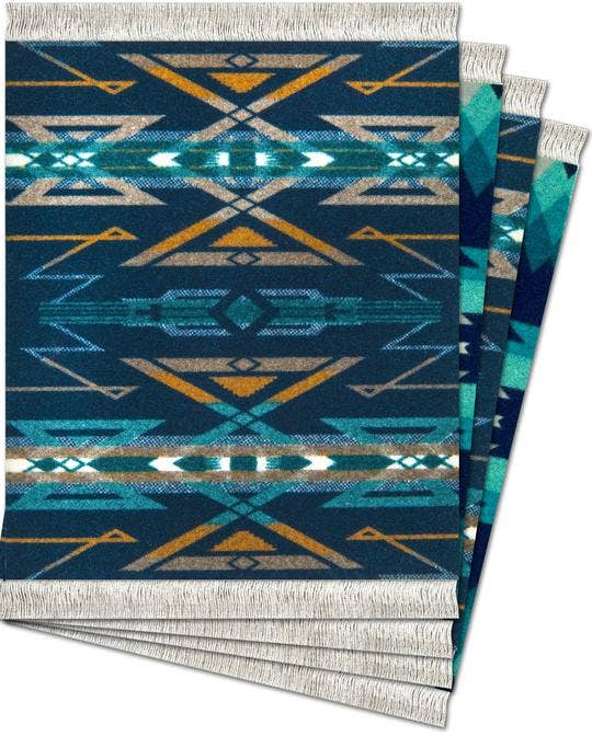 4 Pc CoasterRug Set Pendleton Assortment #2