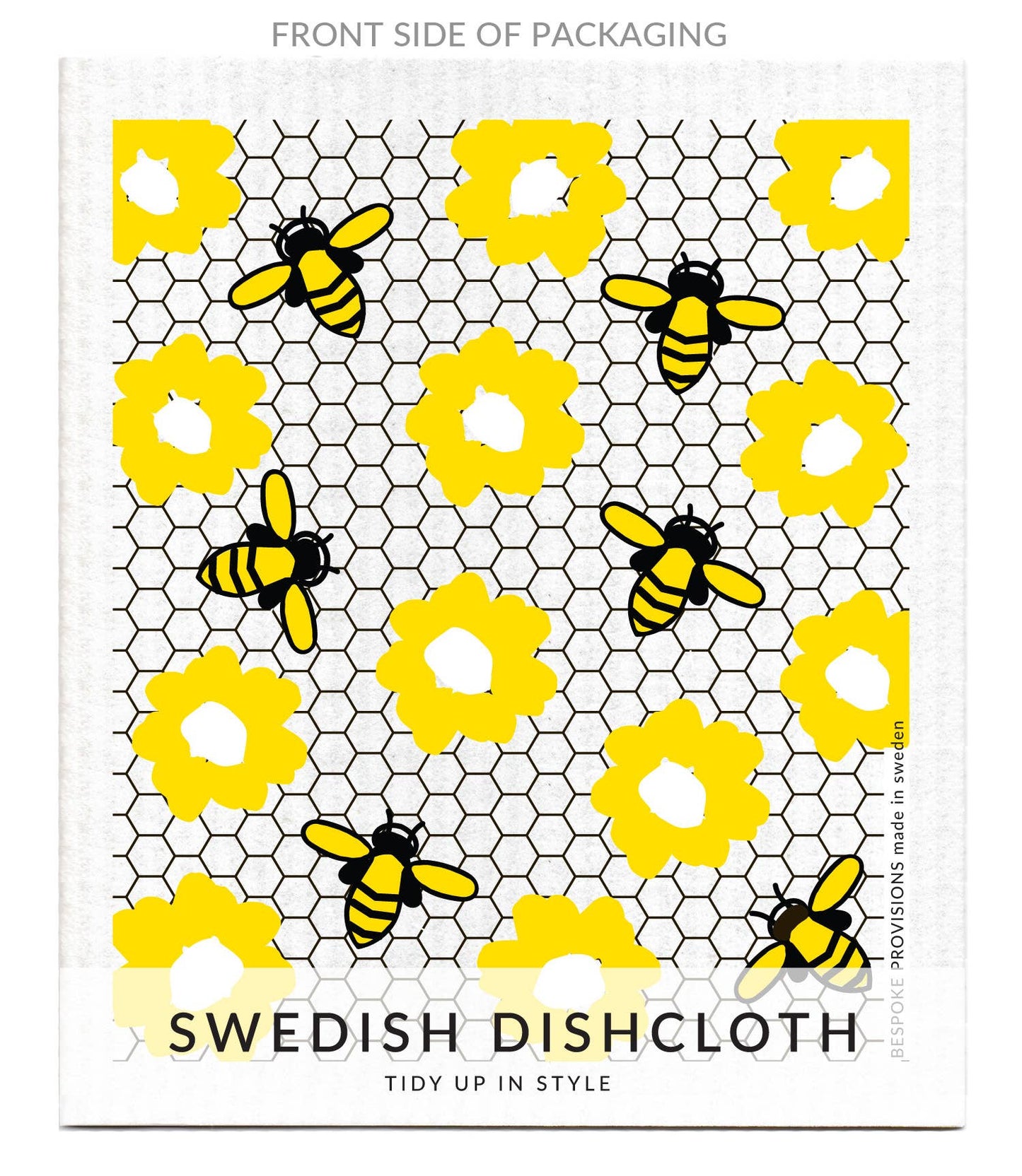Bees on Honeycomb Swedish Dishcloth