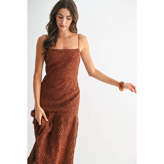 Handcrafted Crochet Midi Dress