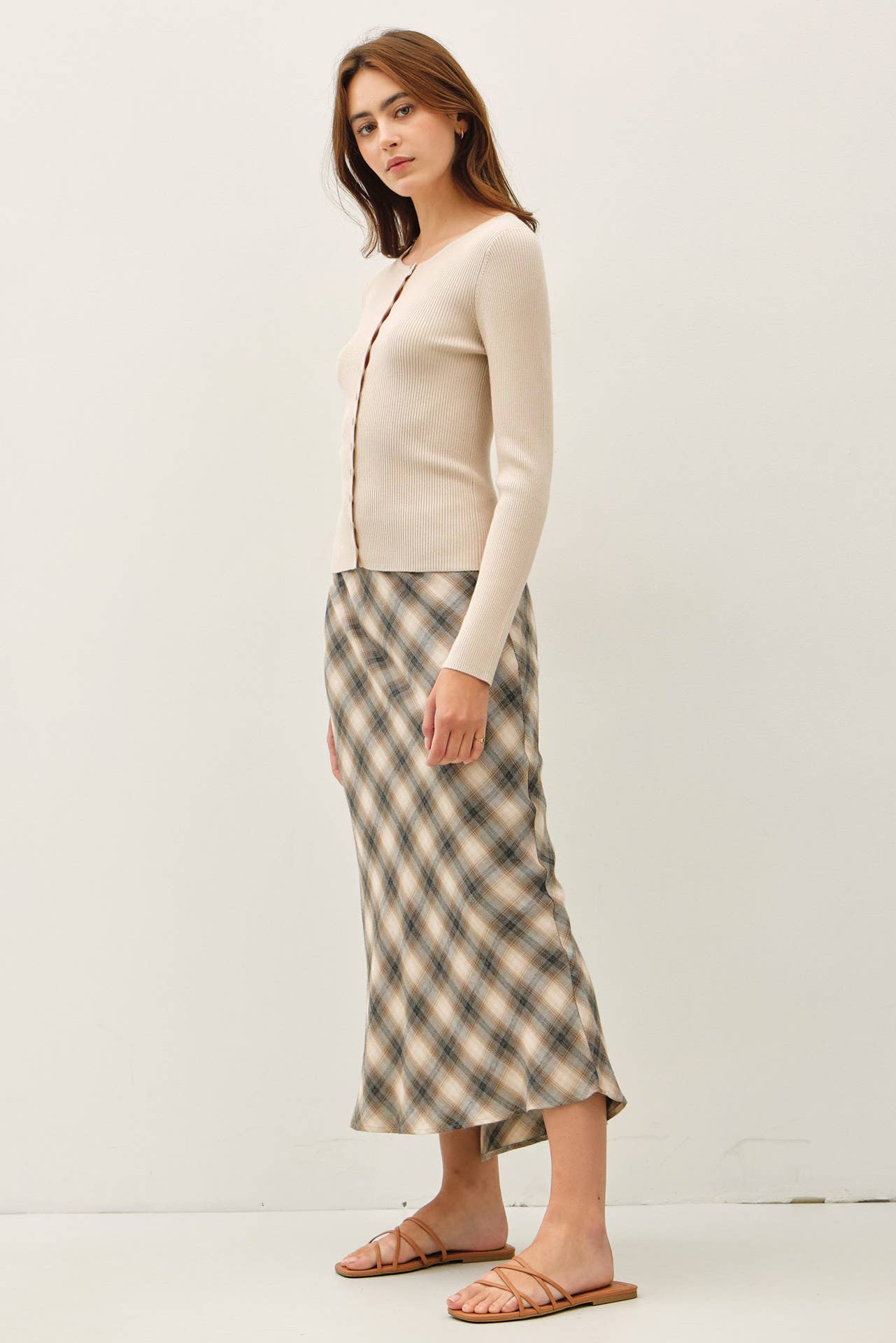 Essential Ribbed Button Up Top