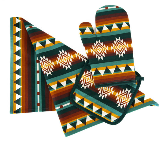 B.Yellowtail Kitchen Towel, Oven Mitt & Pot Holder Set