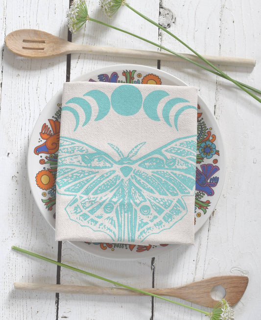 Organic Cotton Luna Moth Tea Towel