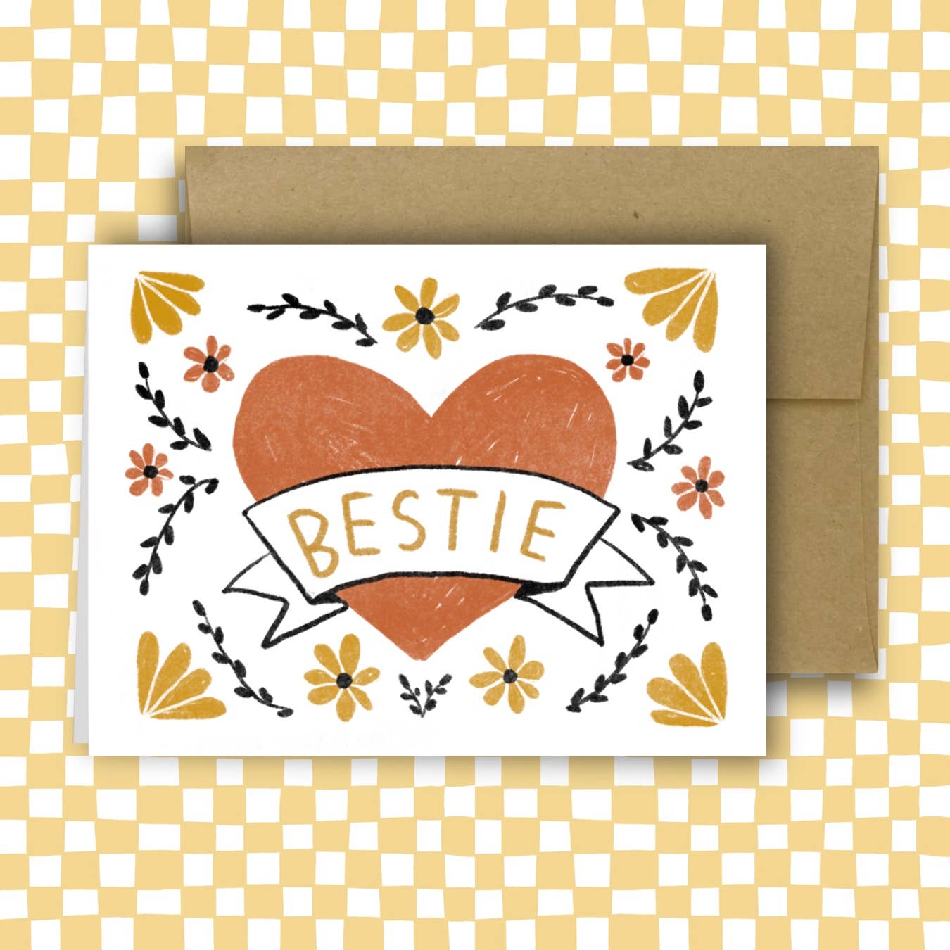 BESTIE ~ CLASSIC HEART Card