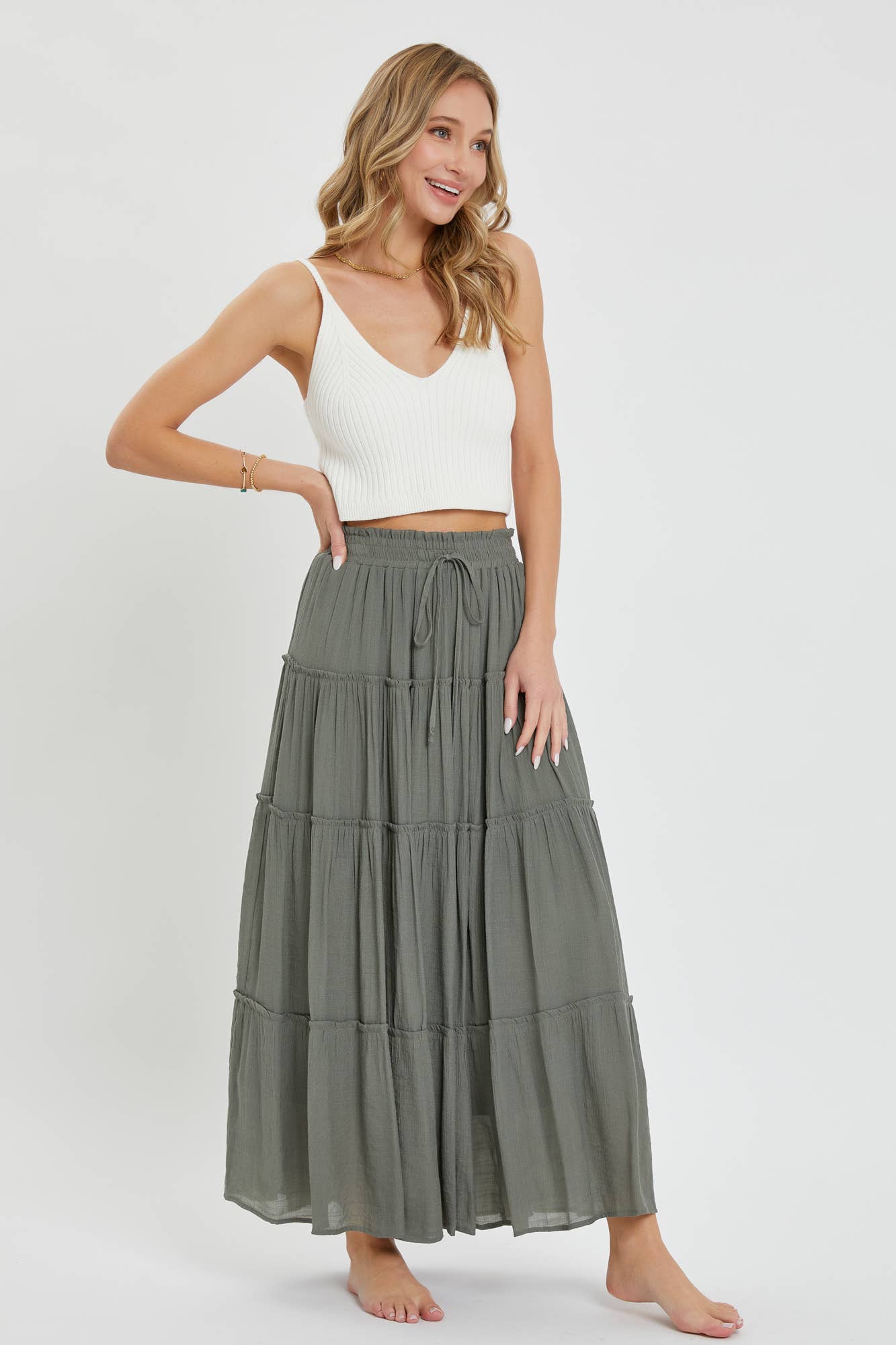 BESTSELLER TIERED MAXI SKIRT
