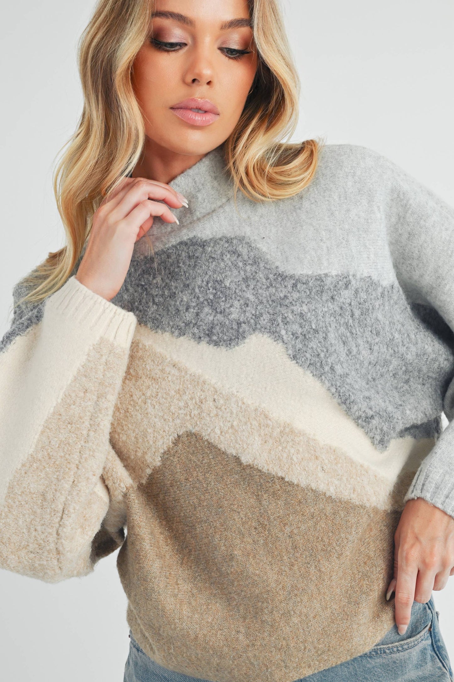 Topanga Cozy Mock Neck Sweater