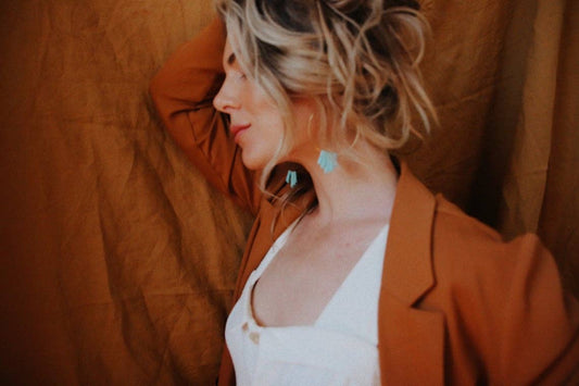 Native Hoops with Turquoise