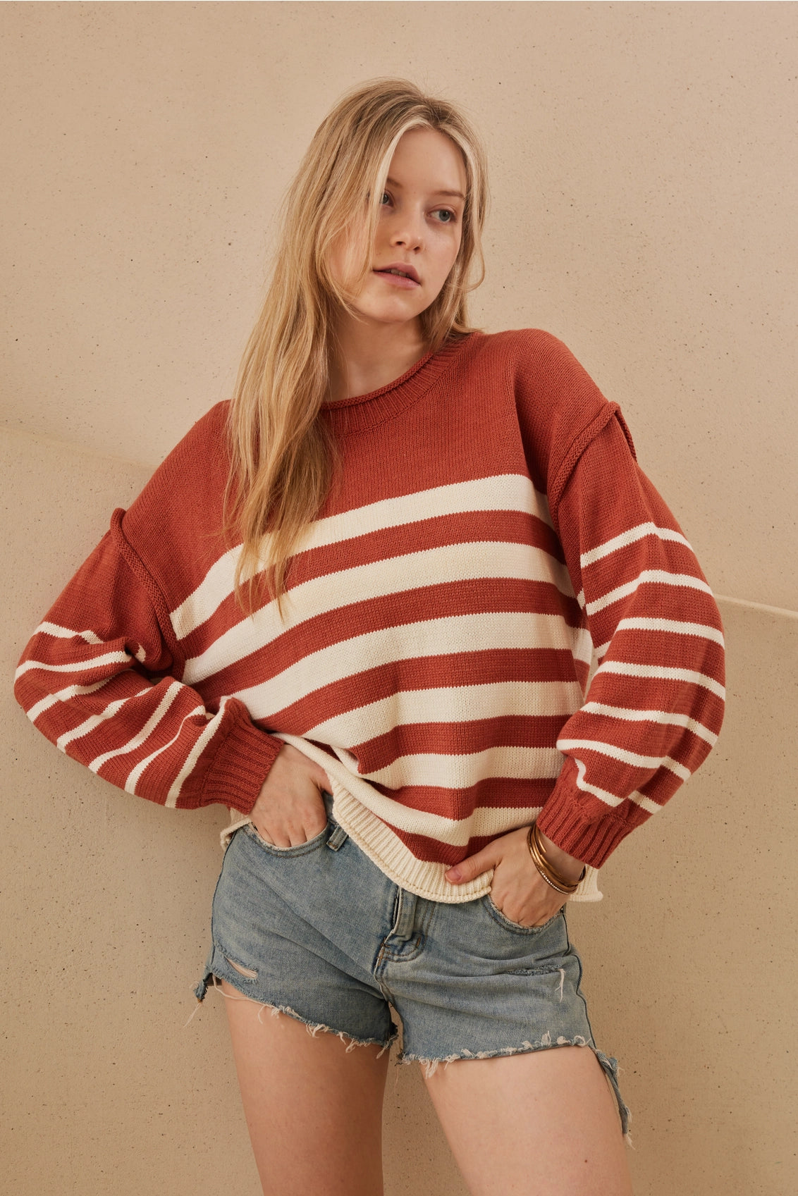 Stripe Loose Fit Sweater
