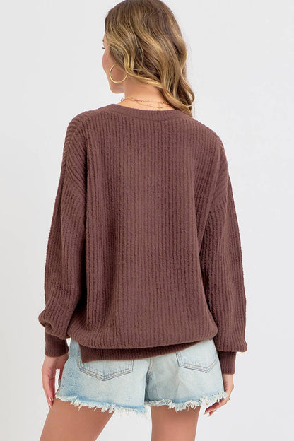 EVERYDAY CASUAL  SWEATER: HUNTER / Contemporary / L