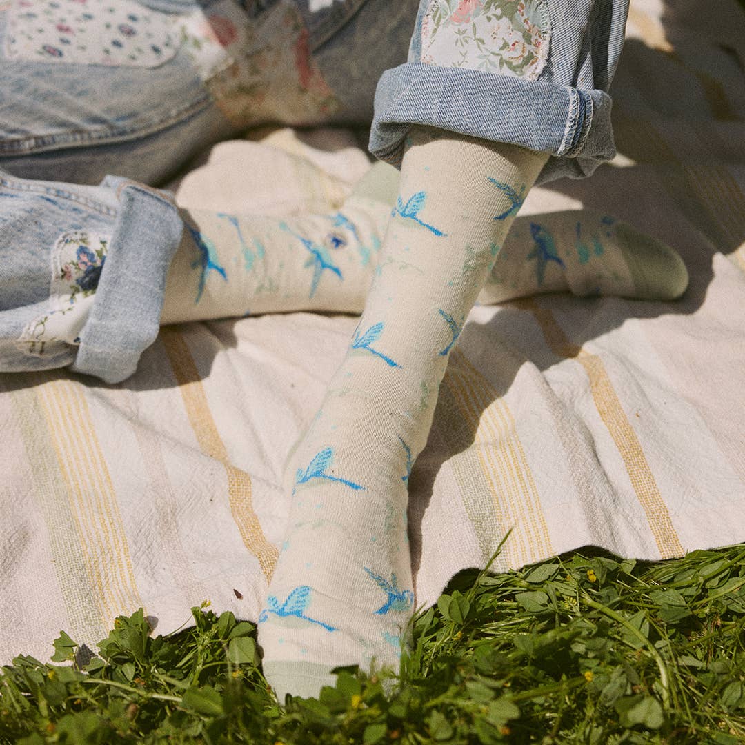 Socks that Protect Pollinators | Beige Hummingbirds