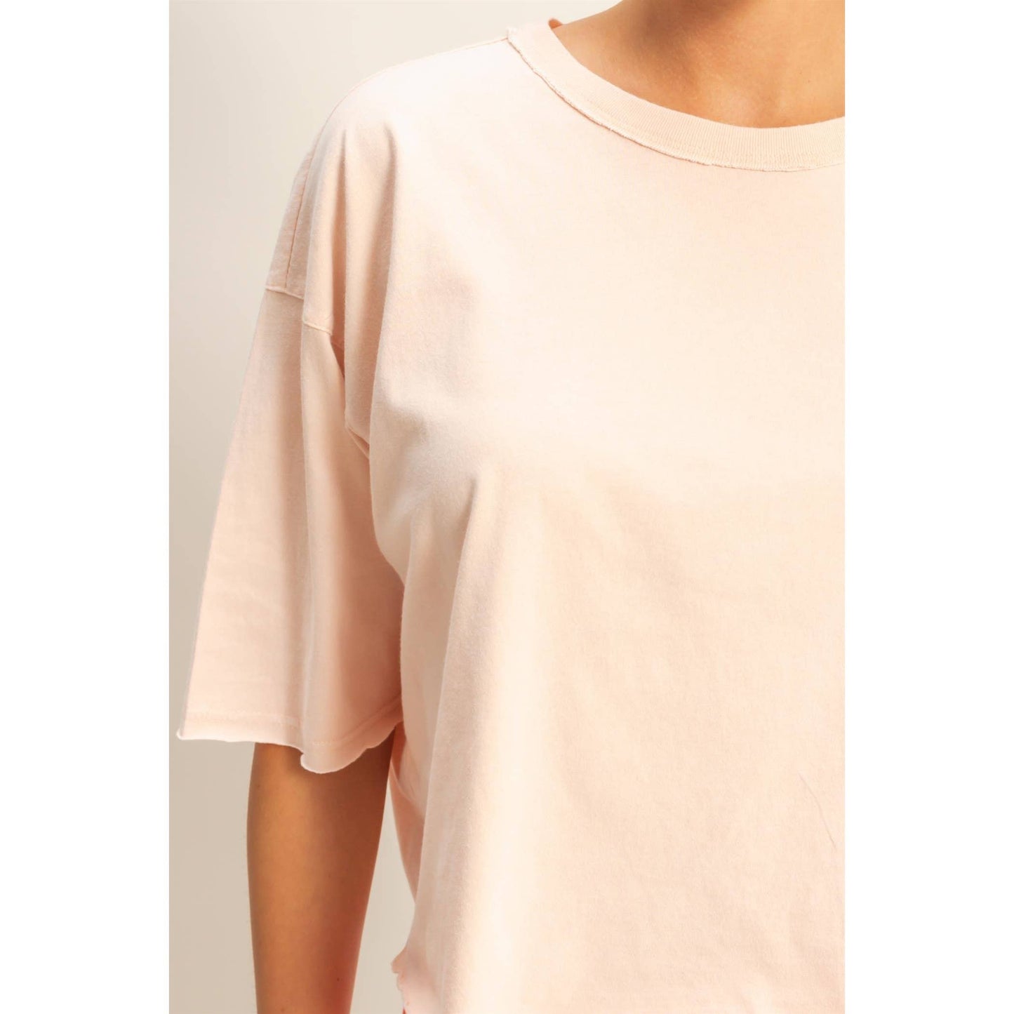 Essential Drop Shoulder Crew Neck Wide Fit Tee